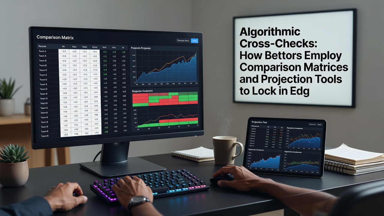 Detailed view of algorithmic projection dashboard displaying matrix comparisons and probability outputs for upcoming events