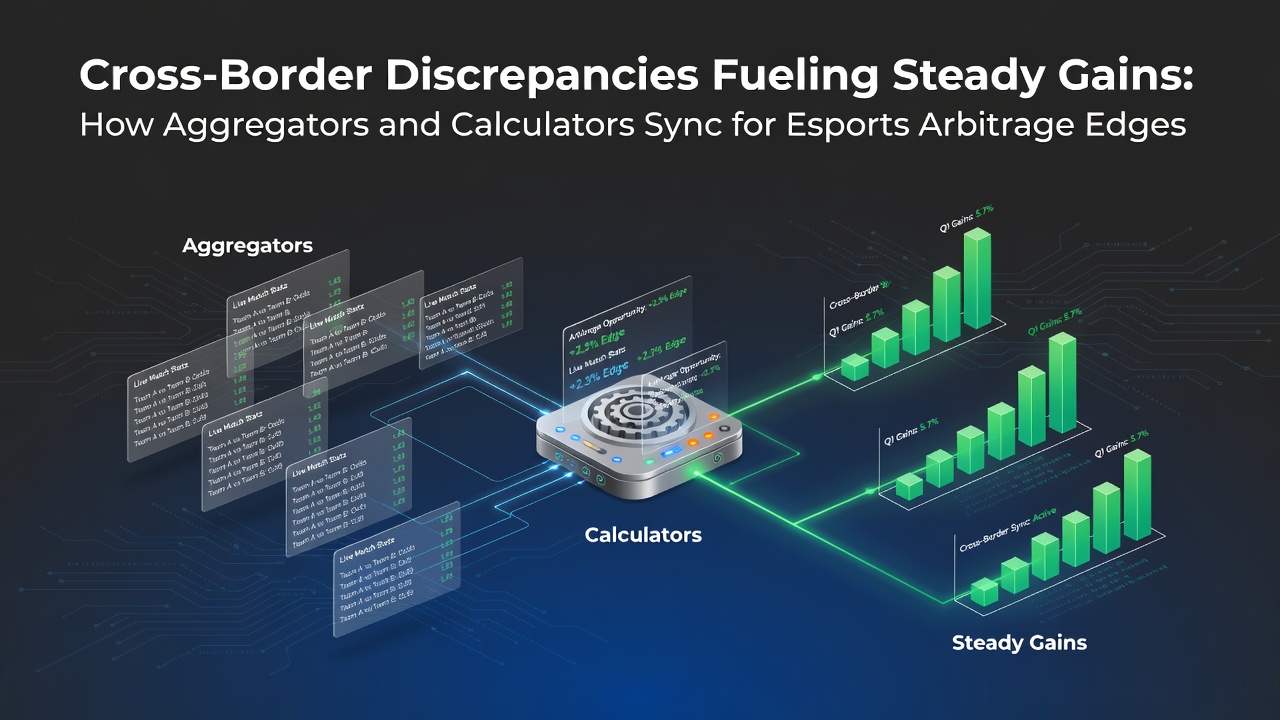 Cross-border esports odds data flowing through aggregator platforms into calculator interfaces