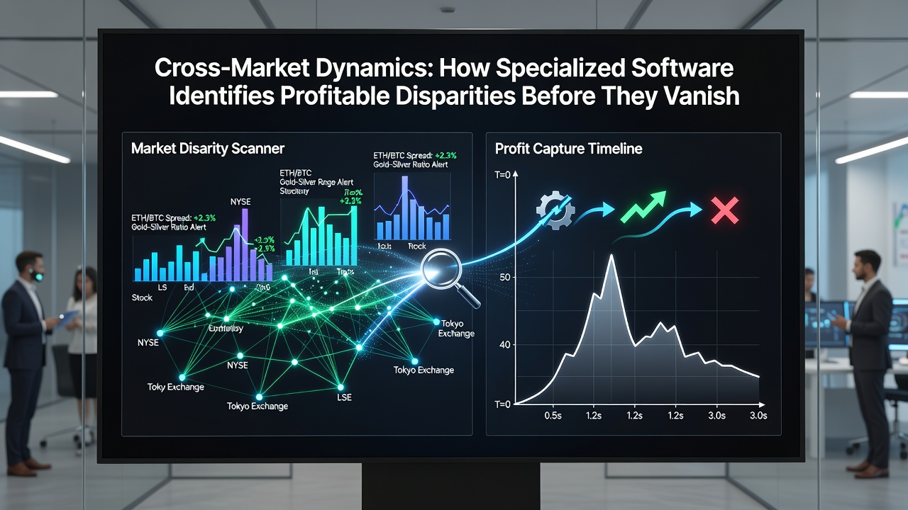 Network visualization showing interconnected betting markets and live data flows used by disparity detection software