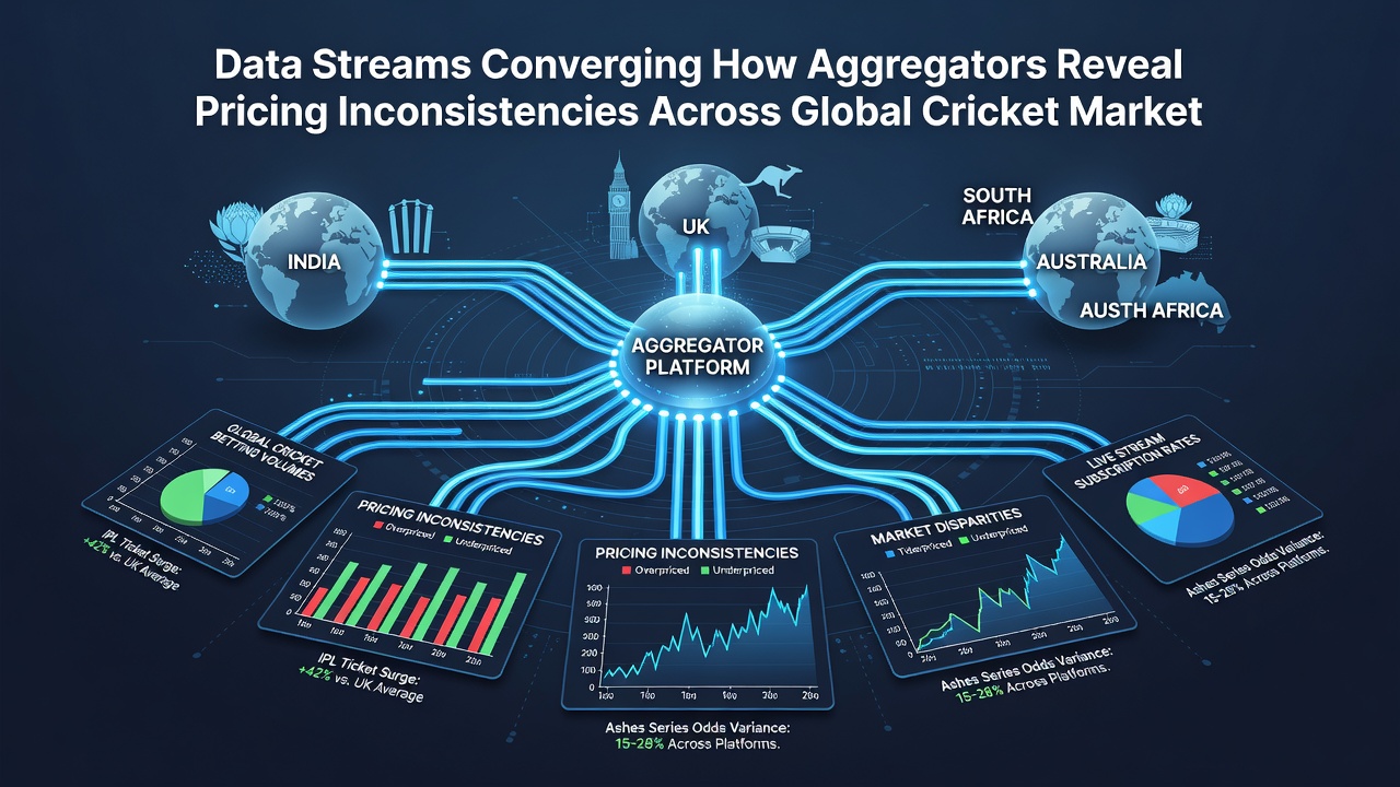 Side-by-side comparison of cricket odds from multiple bookmakers highlighting inconsistencies detected by aggregator tools