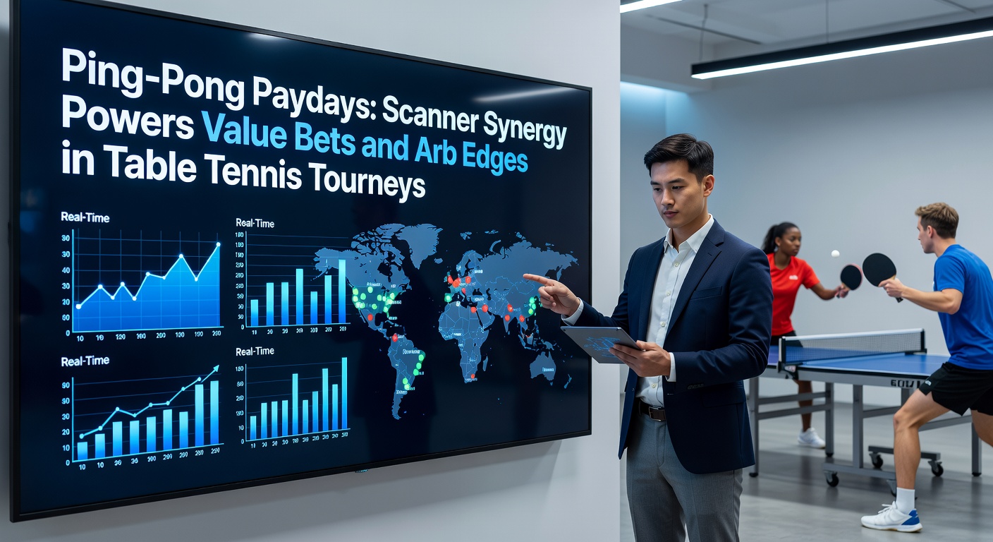 Table tennis players in intense rally during a major tournament, highlighting fast-paced action that drives betting opportunities