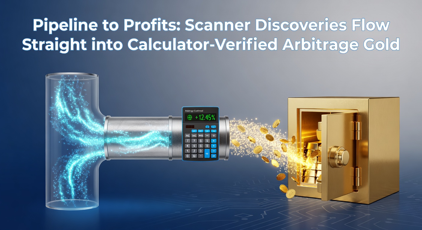 Digital dashboard showing real-time odds scanner detecting arbitrage opportunities across multiple bookmakers, with profit calculations overlayed