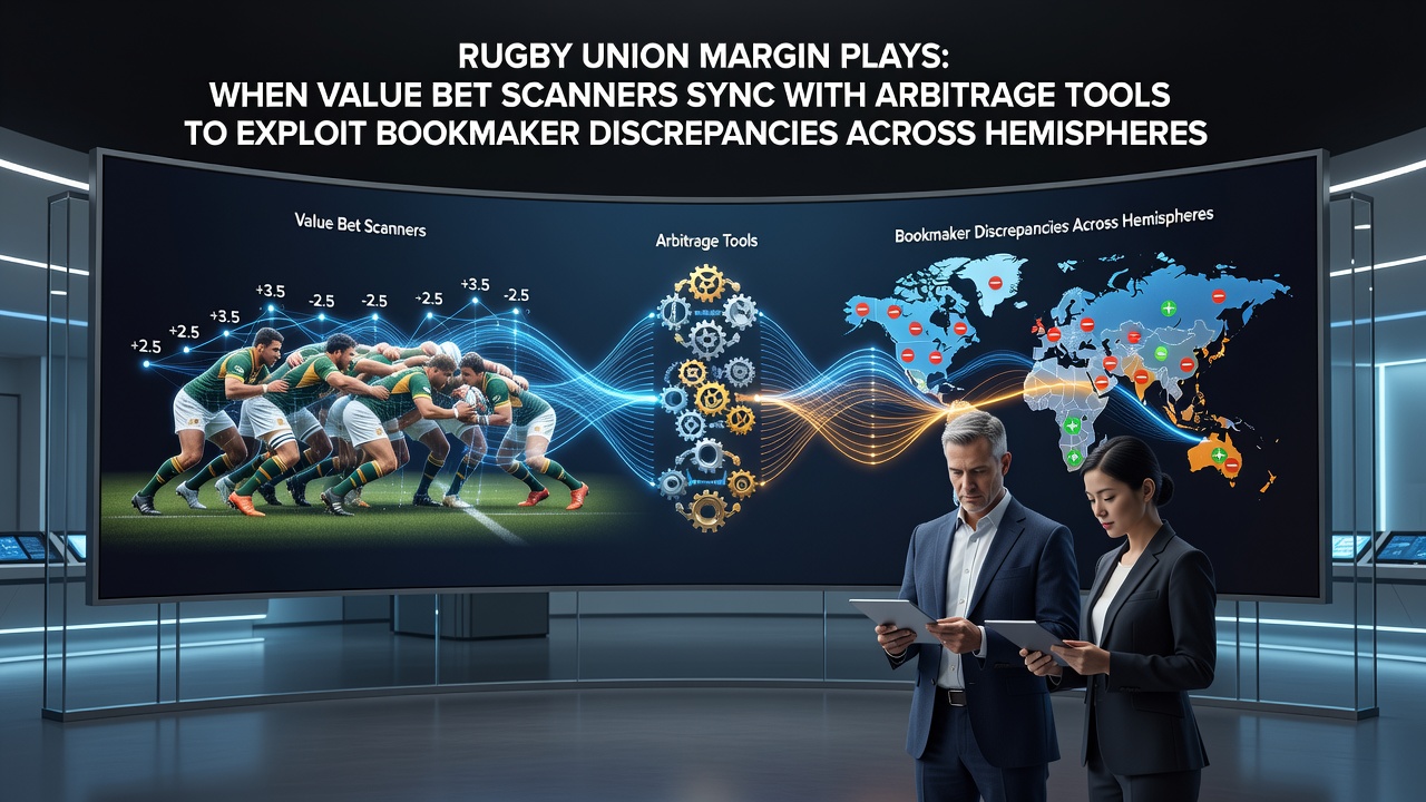 Rugby Union players in action during a cross-hemisphere match with overlaid betting odds graphics