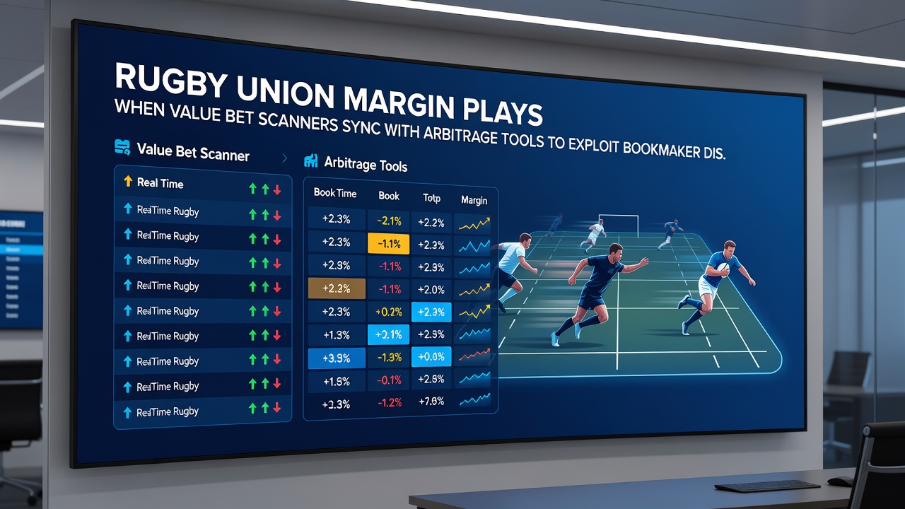 Split-screen view of live betting interfaces showing rugby odds from different bookmakers