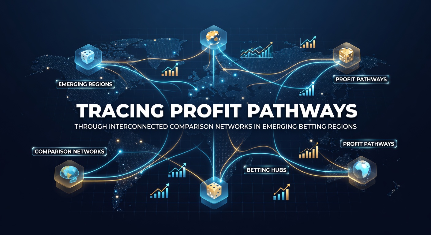 Network visualization showing interconnected betting comparison platforms across emerging markets in Asia and Latin America